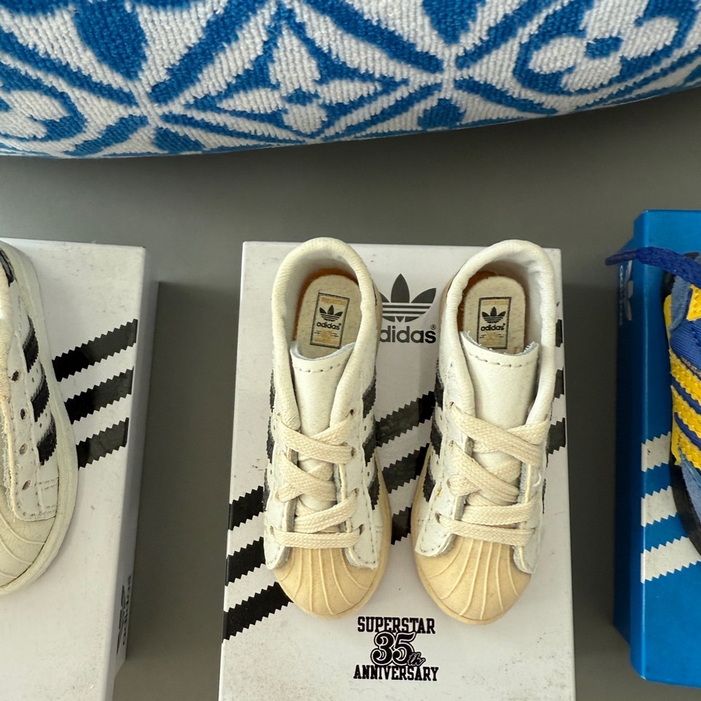 Adidas Superstar 35th Anniversary Baby Shoes in Cream and Tan